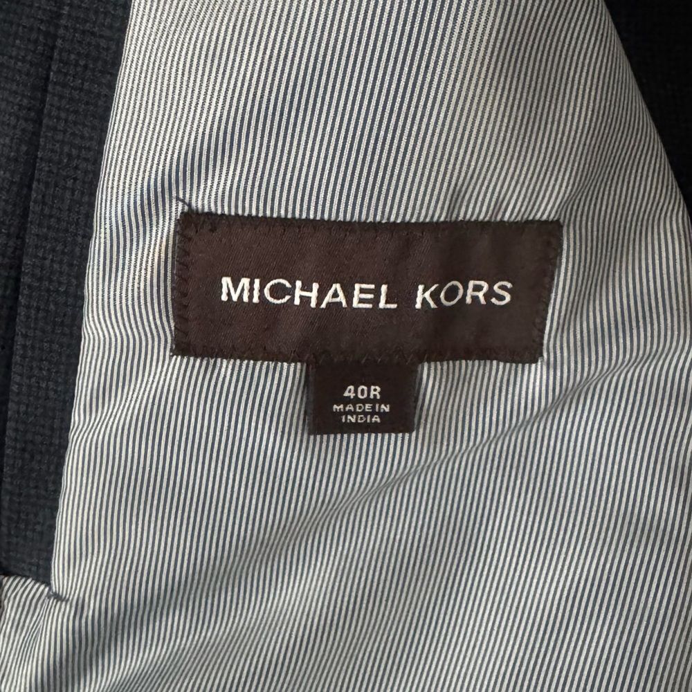 Michael Kors Navy Blazer Mens 40R Sport Coat Business Casual Jacket - Picture 4 of 8